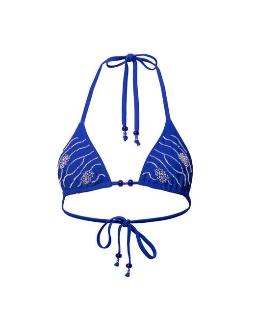 Raw Potential Blue Alana Bikini Top