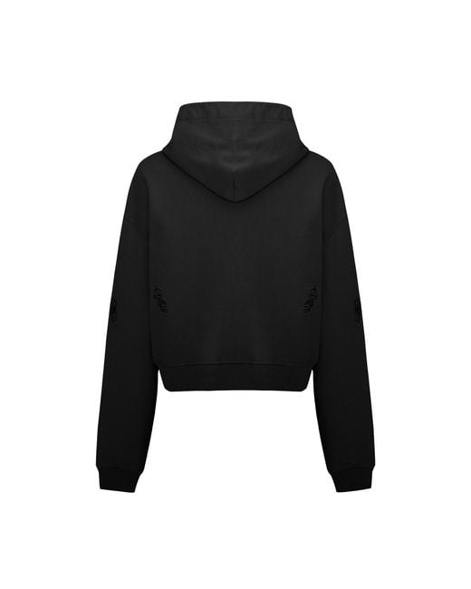 Pcfg Black Destroyed Zip Up Hoodie