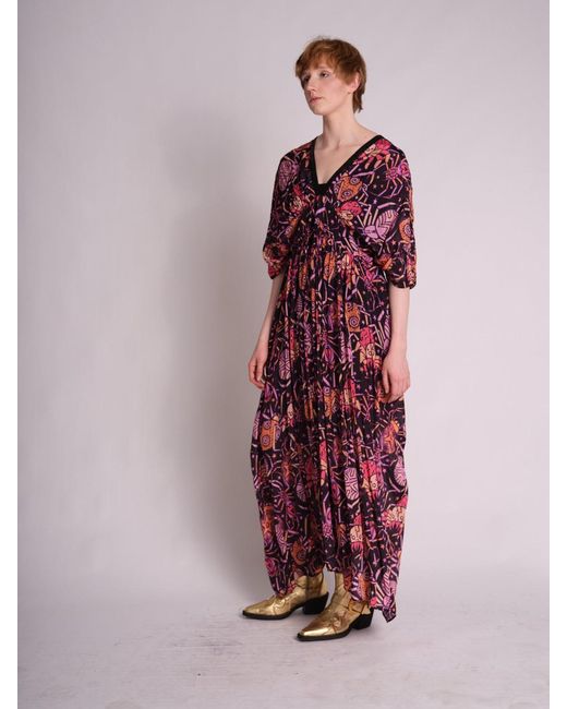 Any Old Iron Purple Spiders From Mars Kaftan Dress