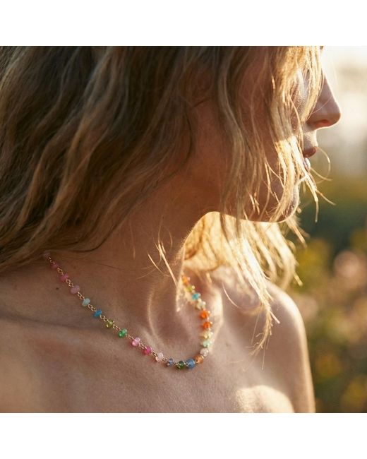 Native Gem Metallic Neon Opal Necklace