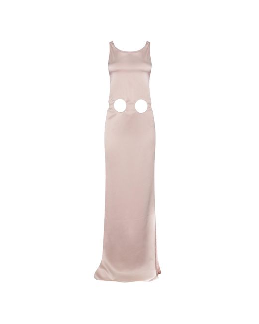 Sunday Archives Pink Neutrals Grace Cut-out Satin Long Dress