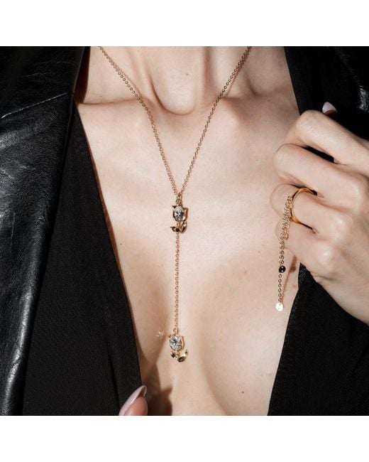 Studio Baloge Metallic Jardin Lariat Necklace