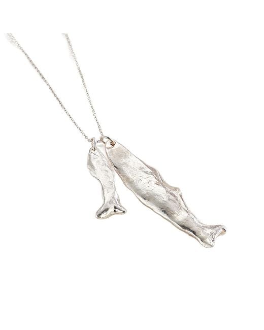 Posh Totty Designs Metallic Big Fish Little Fish Fortune Pendant Necklace