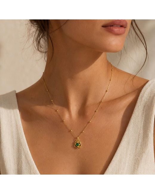 Unaloe Metallic Magnifica Emerald Necklace