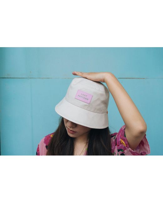 Lost Pattern Pink "Forest" Cotton Reversible Bucket Hat