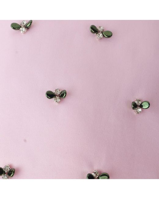2KStyle Pink Satin Hand-Embellished Mini Tote Bag