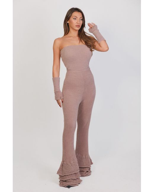 Maison Bogomil Pink Knit Bodycon Jumpsuit