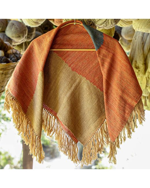 Charkha & Loom Brown Vega Eri Silk & Wool Scarf