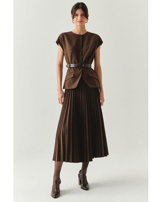 Exquise Brown Jolie Midi Dress