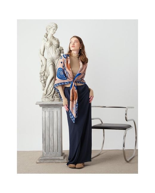 Iodes Blue Athens Large Shawl