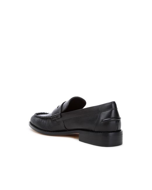 Rag & Co Black Plavia Genuine Leather Loafers