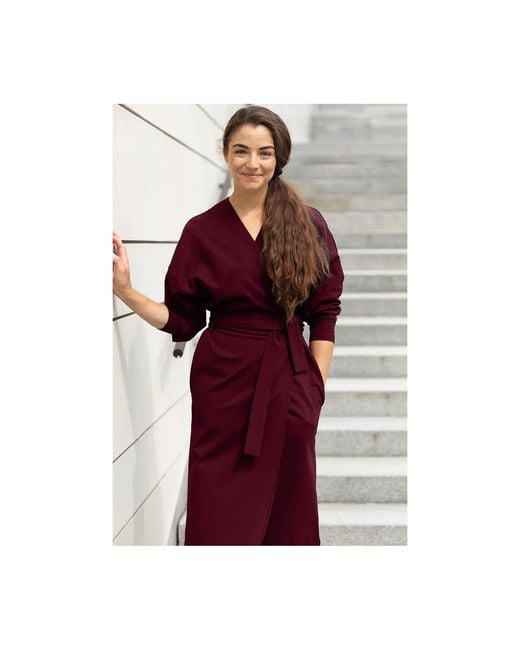 Nola Purple Kimonodress Burgundy