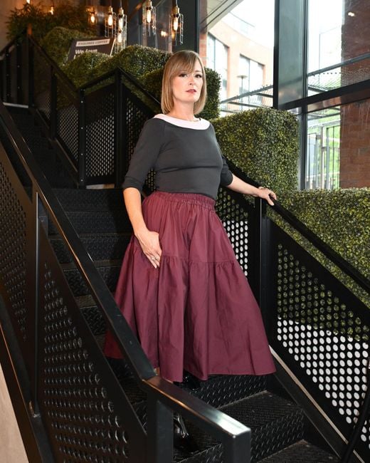 Frock Tales Purple Tahiti Midi Skirt With Pockets