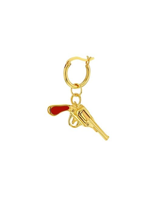 True Rocks Metallic Enamel &18Kt Plated Retro Pistol Stud for men
