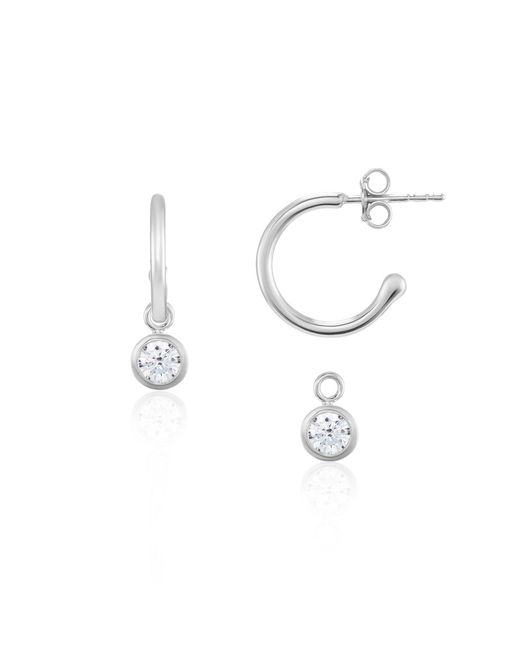 Auree Jewellery White Verona Cubic Zirconia Interchangeable Drop Earrings