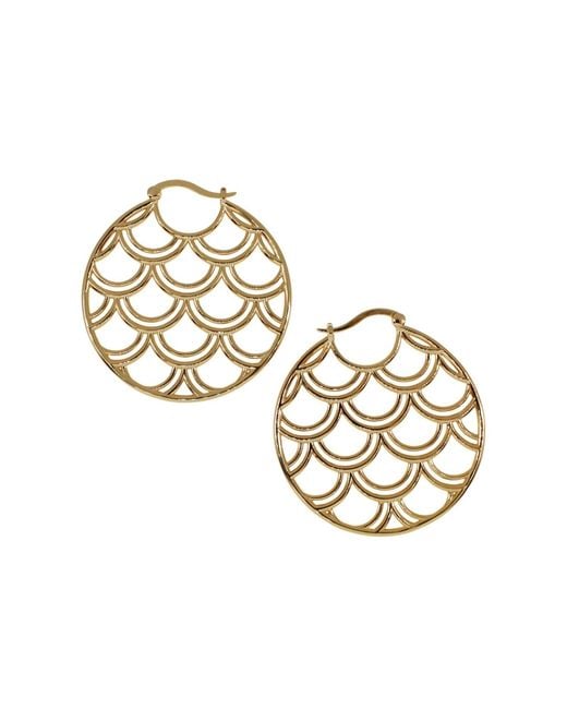 Janus Edinburgh Metallic Fish Scales Vermeil Earrings Medium Size