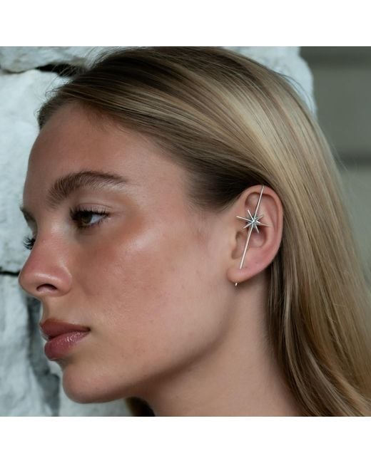 Scream Pretty White Sterling Star Ear Crawler