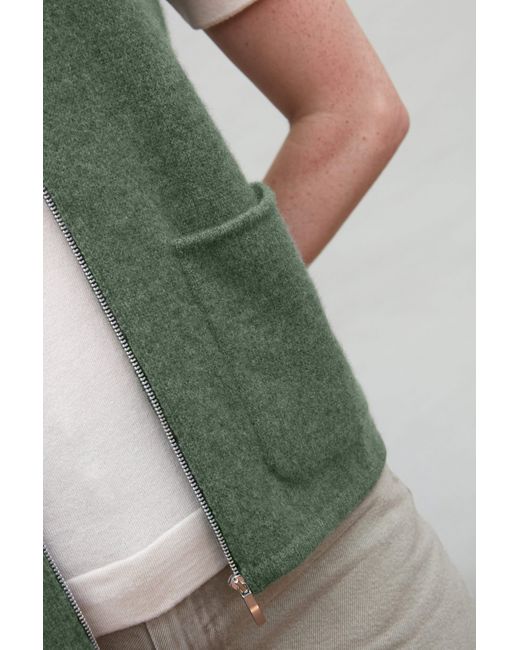 Paul James Knitwear Green Lambswool Larkspur Knitted Gilet