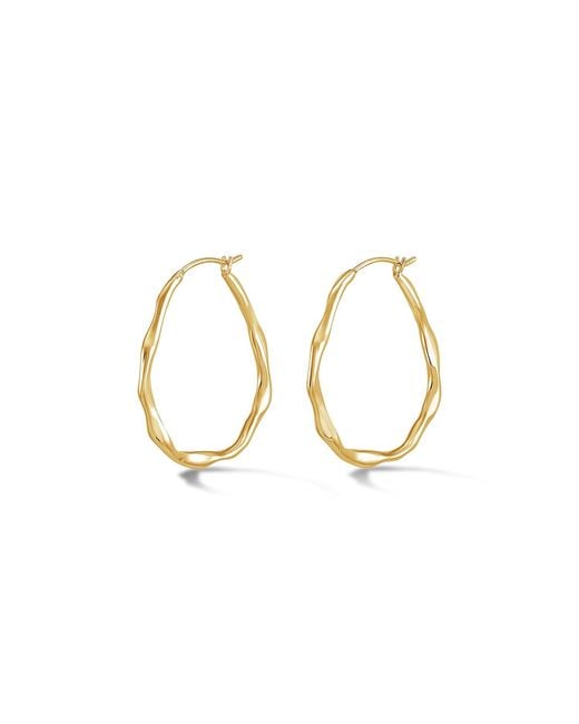 Dower & Hall Metallic Large Oval Waterfall Hoops