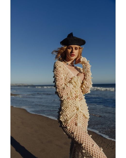 Andreeva White Handmade Crochet Shirt