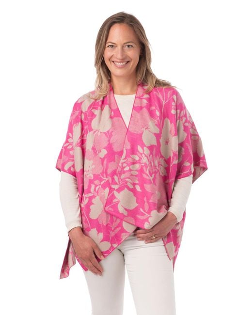 Franchetti Bond Pink Angelica Fuchsia Floral Print Jacket