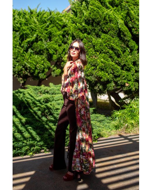 Jennafer Grace Metallic Janys Scarf Sleeve Kimono