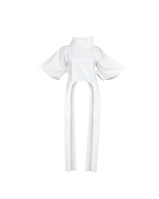 Bianca Popp White Long Sides Top