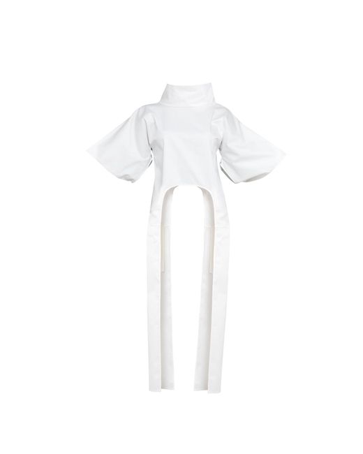 Bianca Popp White Long Sides Top