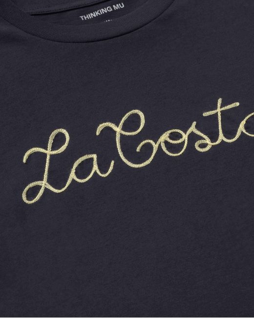 Thinking Mu Blue Zach Coast Hand-Embroidered T-Shirt
