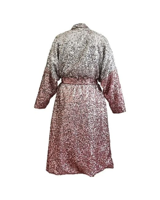 Maxjenny Brown Sequin Coat