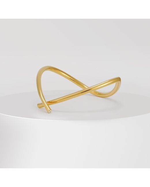 Meulien Metallic Abstract Embrace Bangle