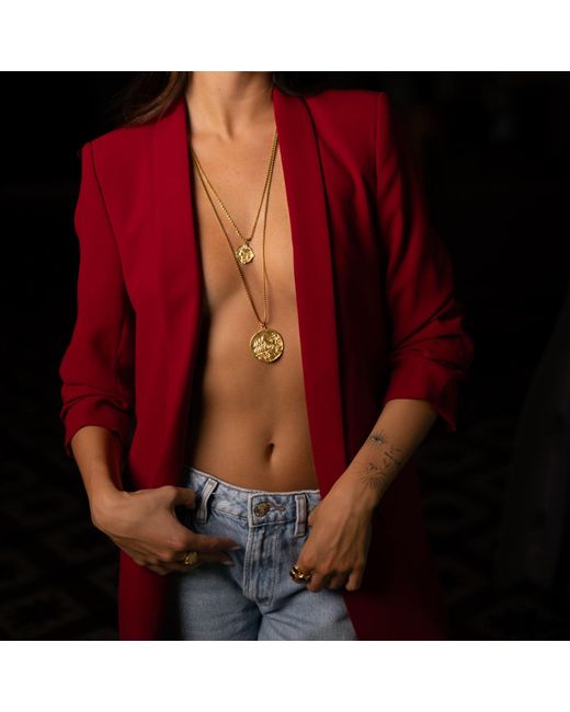 Ebru Jewelry Metallic Alexander's Victory Medallion Necklace