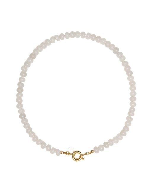 Christina Greene Metallic Sweet Stone Beaded Knotted Necklace