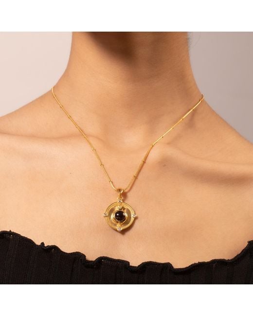 GEM BAZAAR Metallic Garnet Birthstone Mythology Pendant