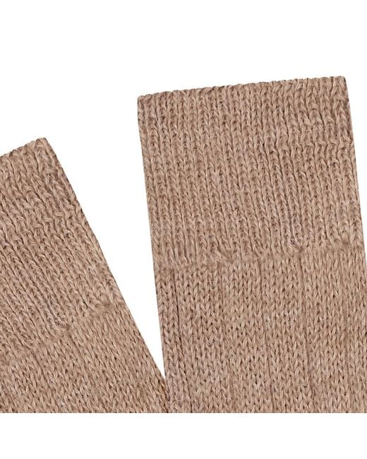 Paul James Knitwear Brown Alpaca Kenilworth Lounge Socks