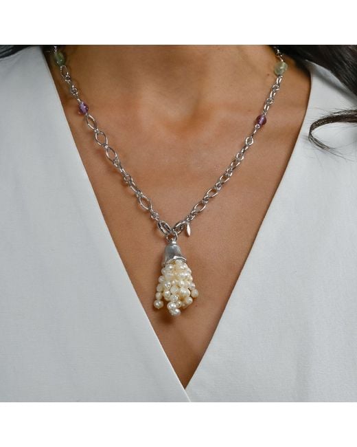 Onia Metallic Pearl Drop Charm
