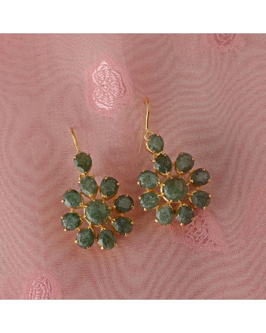 Emma Chapman Jewels Green Boston Strawberry Onyx Dangle Earrings
