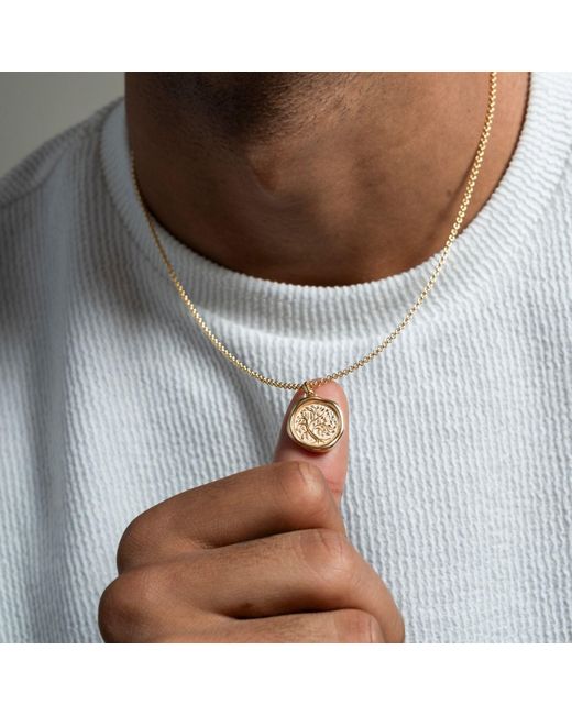 Dower & Hall Metallic Tree Of Life Talisman Necklace for men