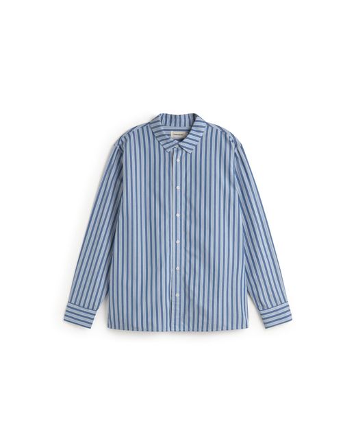 Thinking Mu Blue Jimbo Striped Shirt for men