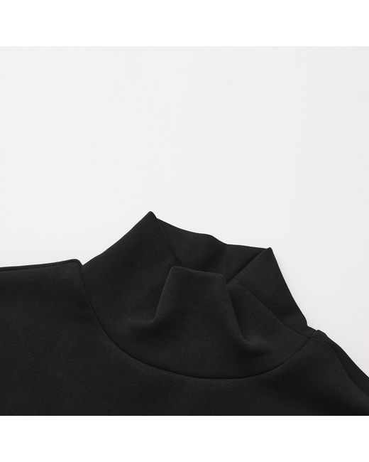 FRONT ROW SHOP Black Mousse Circular Tee