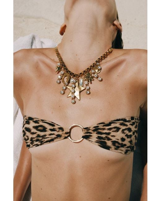 Sccollection Metallic Stevie Rhinestone Star Necklace