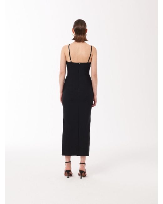Sour Figs Black Bustier Mesh Binding Detail Dress