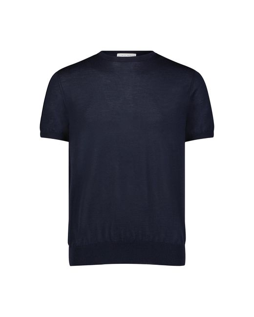 George Patrick Blue Midnight Crewneck Cashmere Sweater for men