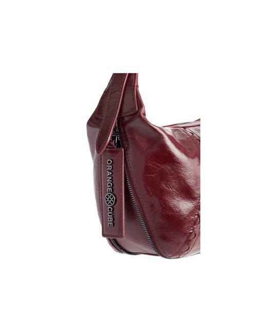 Orange Cube Purple Metropolitan Hobo Bag