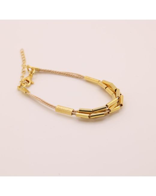 Nart Nature Making Art Metallic The Single Buriti Natural Fiber Bracelet
