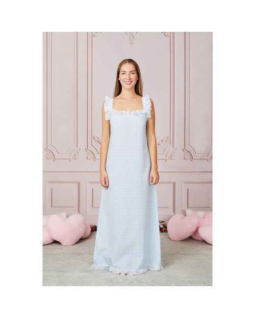 Love Letters X Blue Dolce Gingham Azzurro Sleep Dress