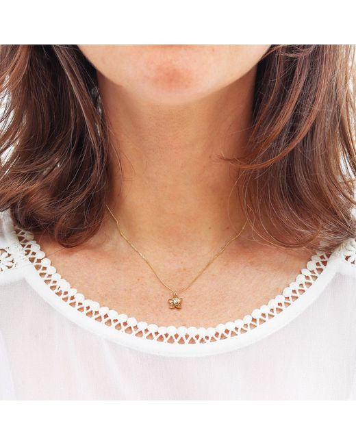 Lee Renee Metallic Cherry Blossom Diamond Necklace –
