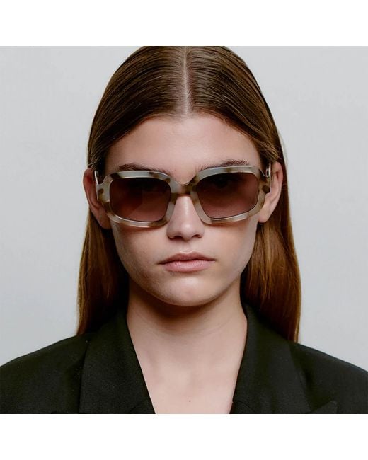 A.Kjærbede Gray Pluto Sunglasses Cookie Dough