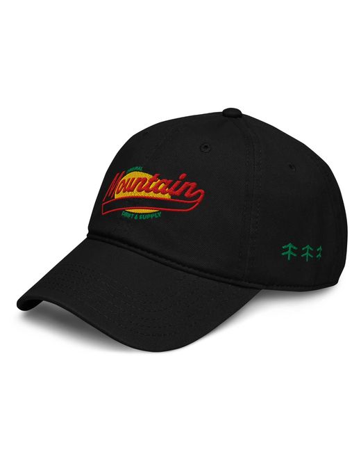 Anchor and Crew Black Original Mountain Supply Cotton Embroidered Cap