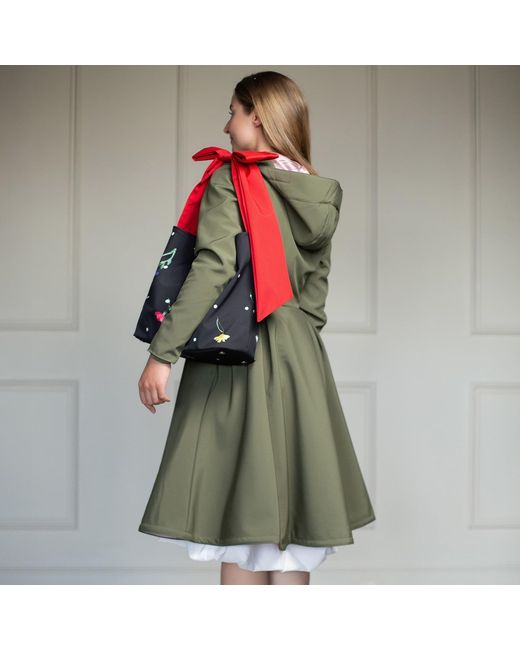 RainSisters Red Cosmic Bloom Bow Tote Bag